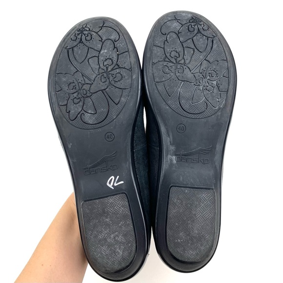 Dansko Loafers Olena Metallic Leather Comfort Slip on Flats Button Sz 40 9.5-10 - Picture 6 of 9